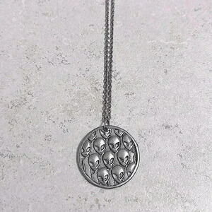 Look At Me Silver Alien Necklace
